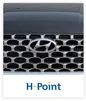 zwarte Hyundai grille met H-Point logo
